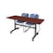 Kobe Rectangle FlipTop Table, 60" W, 29" H, Laminate Top, Cherry MKFT6030CH44BE - alternate 1